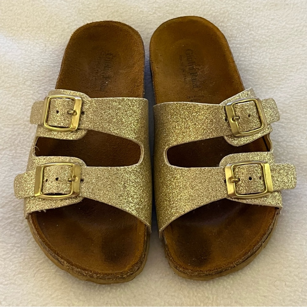 Giulia Palai Gold Sparkle Sandals